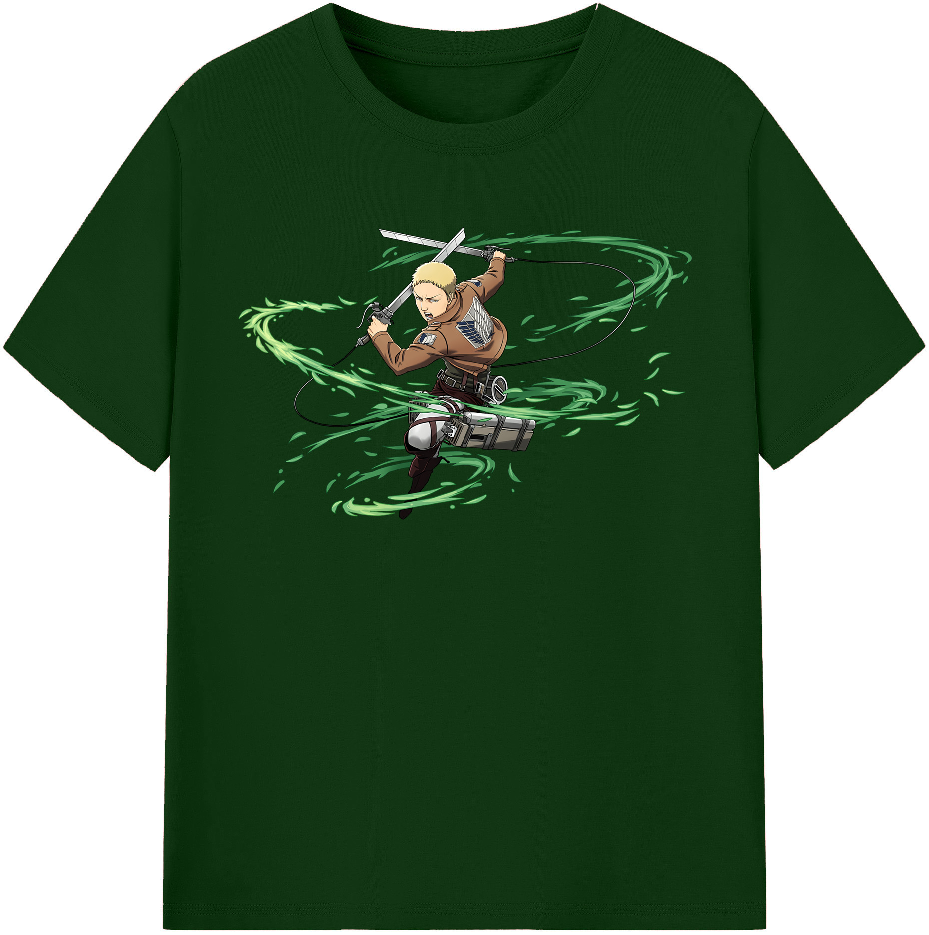 （画像用） 進撃の巨人 ライナー・ブラウン Attack on Titan Reiner Braun 綿100％半袖Tシャツ（フロントプリント）